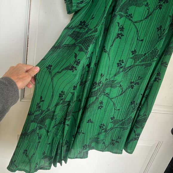 Beautiful Green Sunniva Print Long Sleeve Midi Dress By Sea New York - Picture 5 of 12